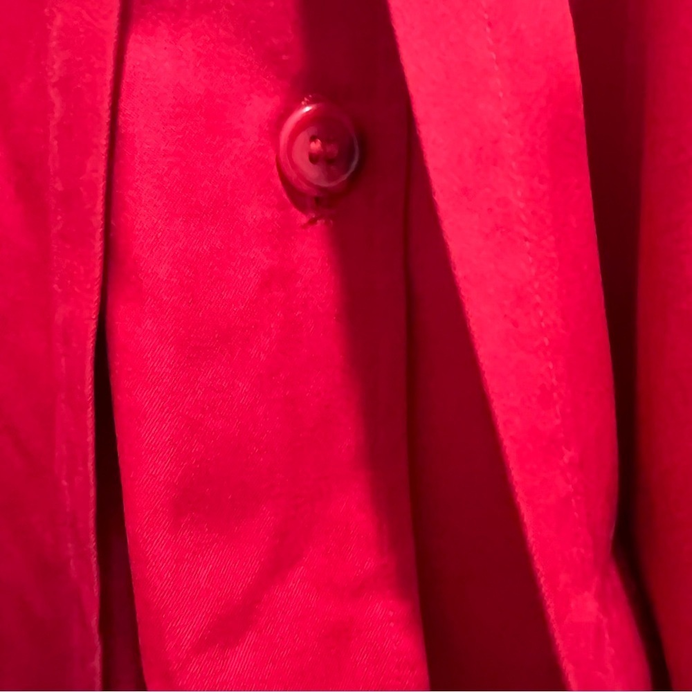 😻🇬🇧 Burberry Gorgeous Red Trench Coat with Removable Warm Liner & Tie Belt W8 - Picture 5 of 14
